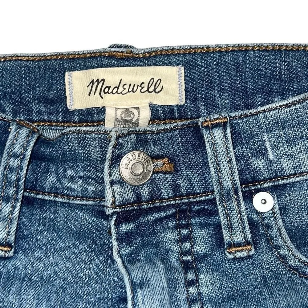 Madewell Cali Demi-Boot Jeans in Shoreham Wash Cropped Mid-Rise Womens size 26 - Picture 4 of 10